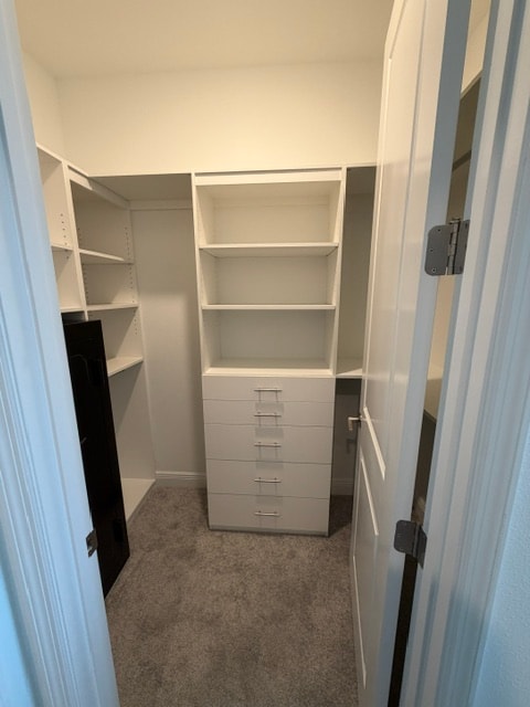 Custom closet with shelving and safe storage
